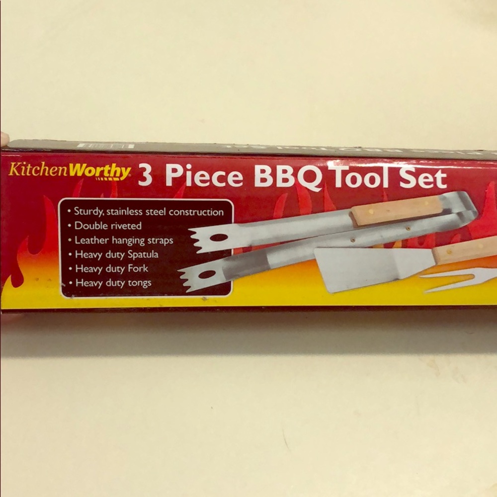 KitchenWorthy 3 piece BBQ Tool Set